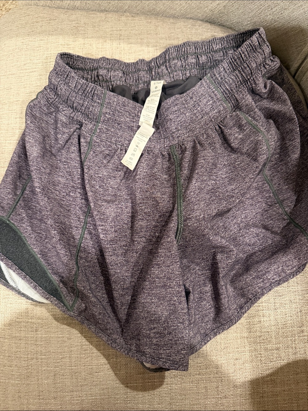 Lululemon Hot Hotty Grey Athletic Shorts